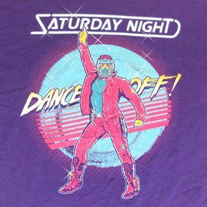 Star Lord Dance Off Purple T Shirt Sz. L